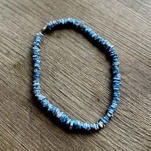 Aloha Vibes: Authentic Blue Puka Shell Necklace from Hawaii 🌺🌊